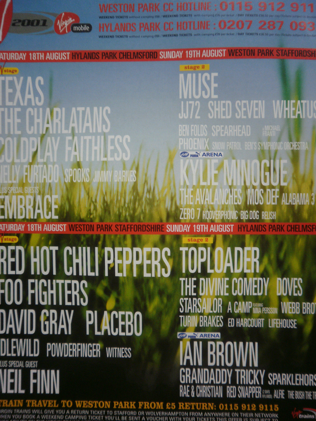 A poster of the festival lineup.