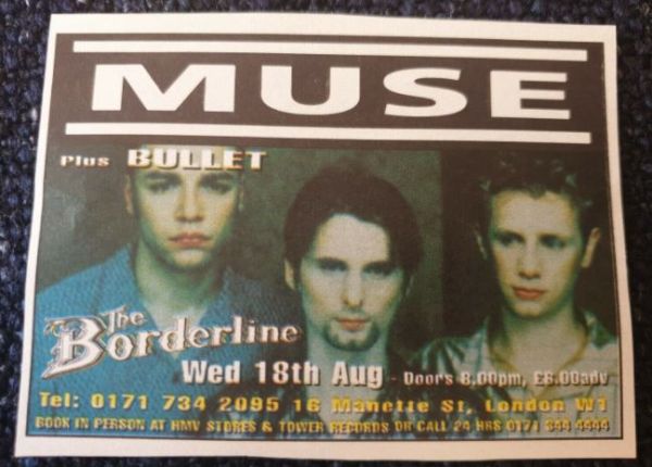 London Borderline 1999 (gig) – MuseWiki: Supermassive Wiki For The Band ...